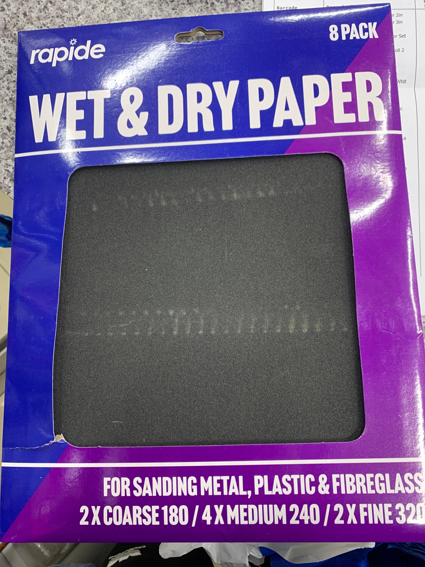 Wet dry sandpaper 8pc