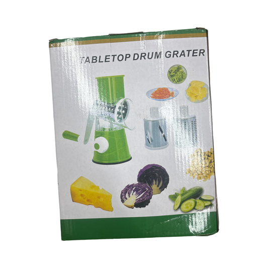 Tabletop drum grater